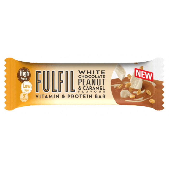 Fulfil Vitamins & Protein Bar, White Chocolate & Peanut Caramel 15 x 55g